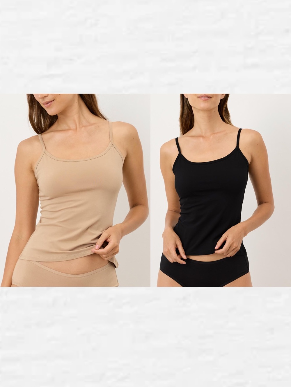 Pact Organic Everyday Shelf Bra Camisole (Set of 2)